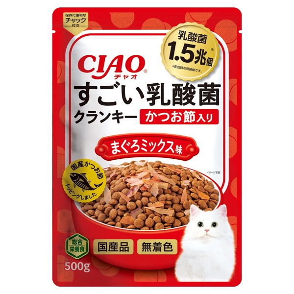 CIAO すごい乳酸菌 クランキー かつお節入り まぐろミックス味 500g