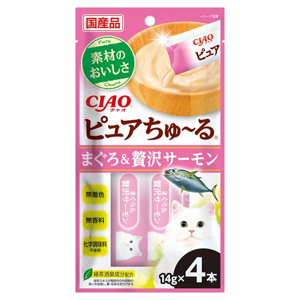 （新品未開封）4本×100袋　チャオ　ピュアちゅーる　まぐろ　まとめ売り Amazon.co.jp: チャオ (CIAO) ピュアちゅ~る まぐろ・かつお