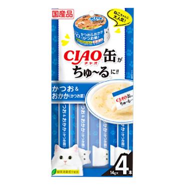 CIAO 缶ちゅ～る かつお&おかか かつお節 14g×4本 チャオ CIAO