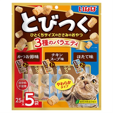 いなば とびつく 3種のバラエティ 25g×5袋 いなばペットフード