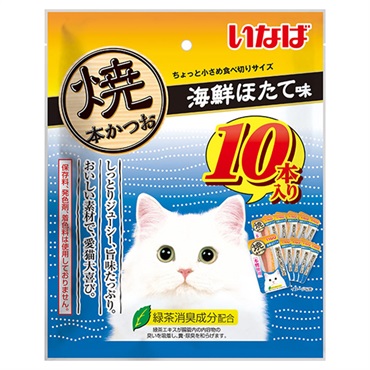 いなば 焼本かつお 海鮮ほたて味 10本 いなばペットフード