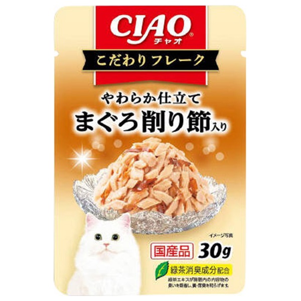チャオ品です CIAO こだわり フレーク パウチ まぐろ 削り節入り 30g チャオ