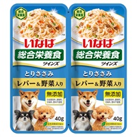 いなば ツインズ とりささみ レバー&野菜入り 80g いなばペットフード(80g)