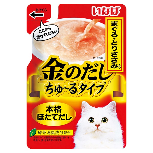 いなば 金のだし ちゅ～るタイプ まぐろ とりささみ入り 140g いなばペットフード(140g)
