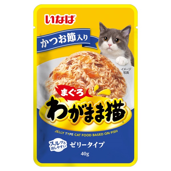 いなば わがまま猫 まぐろ パウチ かつお節入り 40g いなばペットフード(40g)