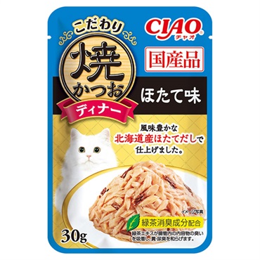 CIAO こだわり 焼かつおディナー ほたて味 30g チャオ いなばペットフード