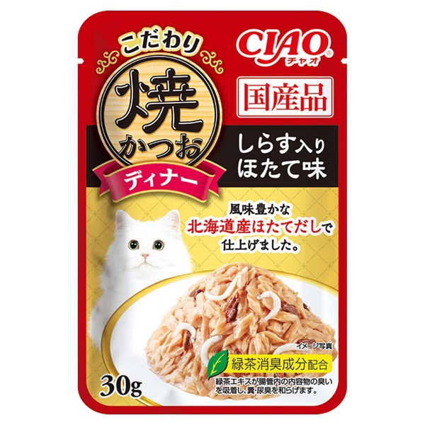 CIAO こだわり 焼かつおディナー しらす入り ほたて味 30g チャオ