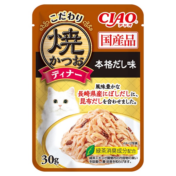 CIAO こだわり 焼かつおディナー 本格だし味 30g チャオ いなばペットフード(30g)