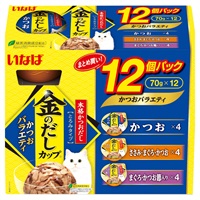 いなば 金のだし カップ かつおバラエティ 70g×12個 いなばペットフード(70g×12個)