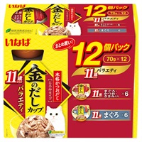 いなば 金のだし カップ 11歳からのバラエティ 70g×12個 いなばペットフード(70g×12個)