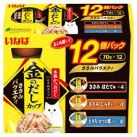 いなば 金のだし カップ ささみバラエティ 70g×12個 いなばペットフード(70g×12個)