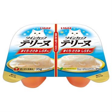 いなば ツインカップテリーヌ まぐろ・ささみ しらす添え 35g×2個 いなばペットフード