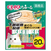 CIAO ちゅ～る 下部尿路配慮 まぐろ 海鮮ミックス味 14g×20本 チャオ いなばペットフード(14g×20本)