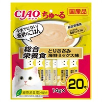 CIAO ちゅ～る 総合栄養食 とりささみ 海鮮ミックス味 14g×20本 チャオ いなばペットフード(14g×20本)