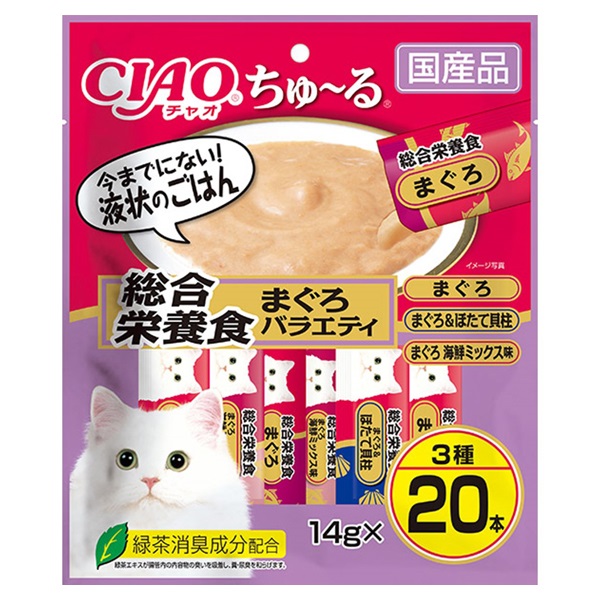 CIAO ちゅ～る 総合栄養食 まぐろバラエティ 14g×20本 チャオ いなば