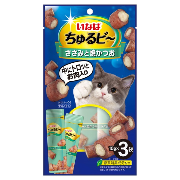 いなば ちゅるビ～ ささみと焼かつお 10g×3袋 いなばペットフード(10g×3袋)