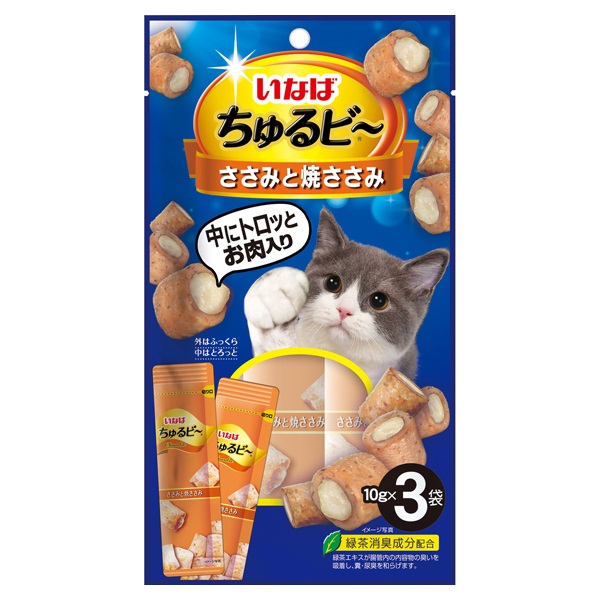 いなば ちゅるビ～ ささみと焼ささみ 10g×3袋 いなばペットフード(10g×3袋)