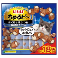 いなば ちゅるビ～ まぐろと焼かつお 海鮮ほたて味 10g×18袋 いなばペットフード(10g×18袋)