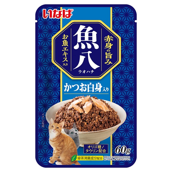 いなば 魚八 パウチ かつお白身入り 60g いなばペットフード(60g)
