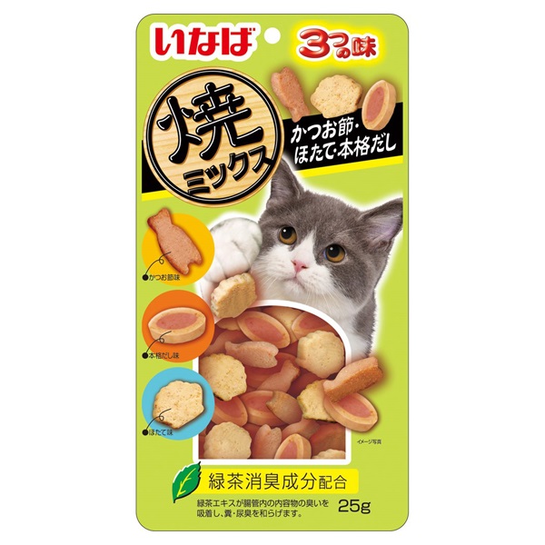 いなば 焼ミックス かつお節・ほたて・本格だし 25g いなばペットフード(25g)