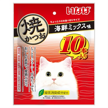 いなば 焼かつお 海鮮ミックス味 10本 いなばペットフード | イオン