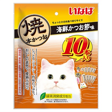 いなば 焼本かつお 海鮮かつお節味 10本 いなばペットフード