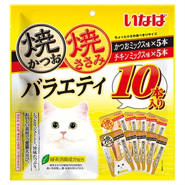いなば 焼かつお・焼ささみ バラエティ 10本 いなばペットフード