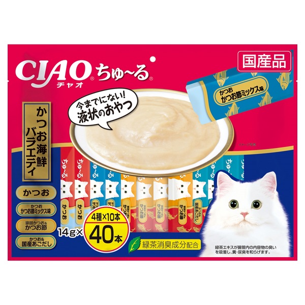 CIAO ちゅ～る かつお海鮮バラエティ 14g×40本 チャオ いなばペット