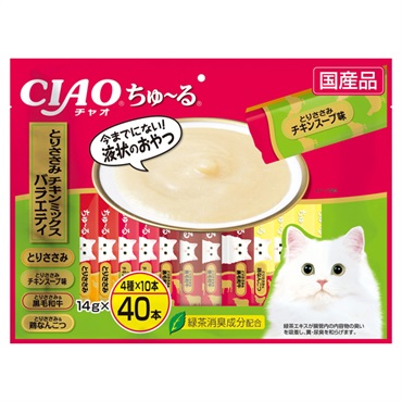 CIAO ちゅ～る とりささみ・チキンミックスバラエティ 14g×40本 チャオ いなばペットフード