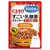 CIAO すごい乳酸菌 クランキー かつお節入り チキン味 200g チャオ いなばペットフード(200g)