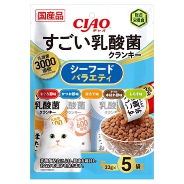 CIAO すごい乳酸菌 クランキー シーフードバラエティ 22g×5袋 チャオ