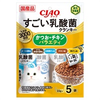 CIAO すごい乳酸菌 クランキー かつお・チキンバラエティ 22g×5袋 チャオ いなばペットフード(22g×5袋)