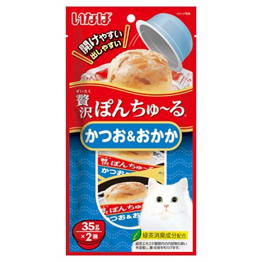 いなば 贅沢ぽんちゅ～る かつお&おかか 35g×2個 いなばペットフード