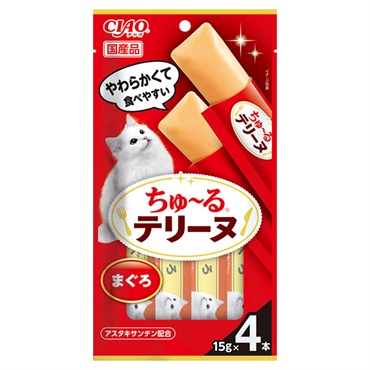 もるぺこ　ぽんちゅ〜る・チャオ缶ちゅ〜る・おさかなちゅ〜る・テリーヌ CIAO ちゅ～るテリーヌ 15g×4本 チャオ いなばペットフード | イオン