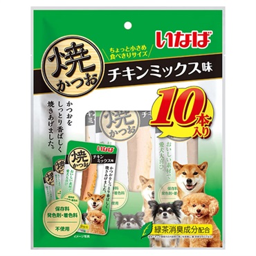 いなば 焼かつお チキンミックス味 10本 いなばペットフード