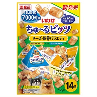 いなば ちゅ～るビッツ チーズ・軟骨バラエティ 12g×14袋 いなばペットフード