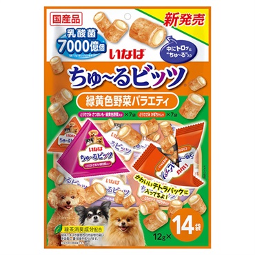 いなば ちゅ～るビッツ 緑黄色野菜バラエティ 12g×14袋 いなばペットフード