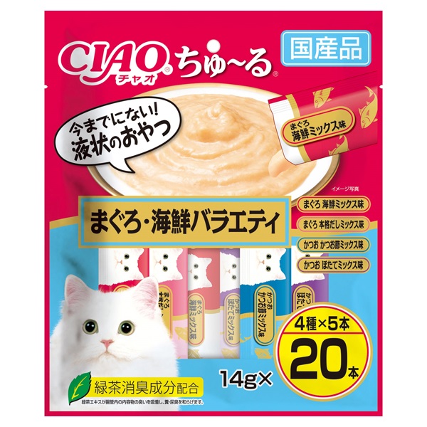 CIAO ちゅ～る まぐろ・海鮮バラエティ 14g×20本 チャオ いなばペット