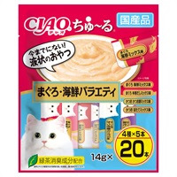 CIAO ちゅ～る まぐろ・海鮮バラエティ 14g×20本 チャオ いなばペットフード(14g×20本)