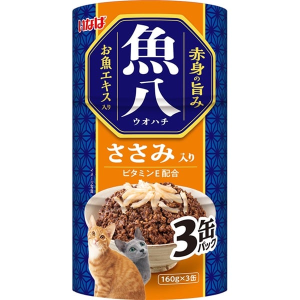 いなば 魚八 まぐろ白身入り 160g×3缶 いなばペットフード(ささみ入り)