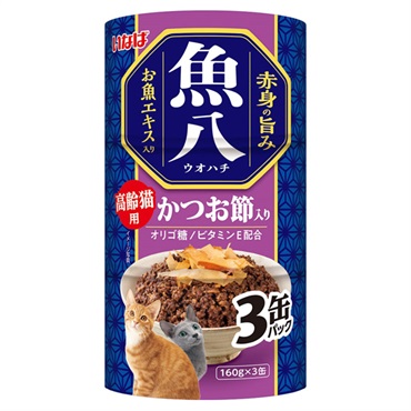 いなば 魚八 高齢猫用 かつお節入り 160g×3缶 いなばペットフード