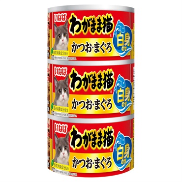 いなば わがまま猫 白身のせ かつお・まぐろ 140g×3缶 いなばペット
