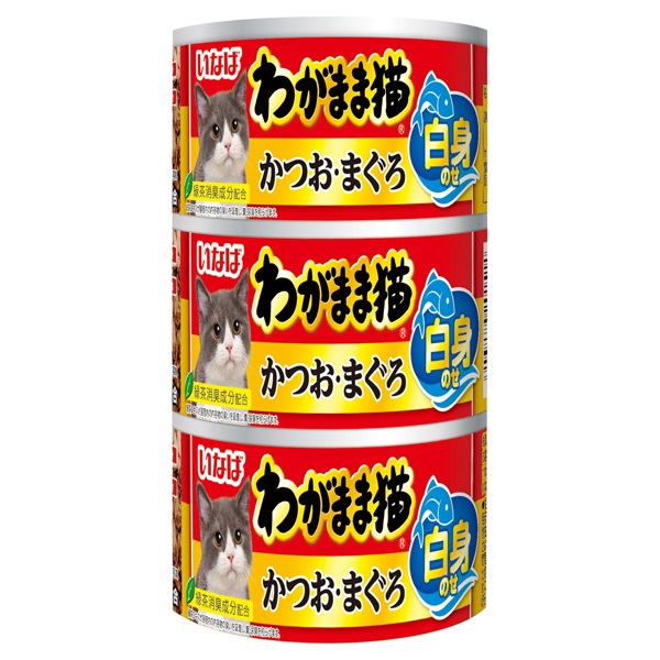 いなば わがまま猫 白身のせ かつお・まぐろ 140g×3缶 いなばペット