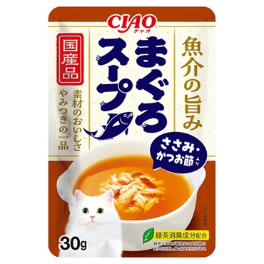 CIAO スープ まぐろスープ ささみ・かつお節入り 30g チャオ いなばペットフード