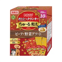 香り立つクランキーちゅ～る和え アソート  いなばペットフード(ビーフ・野菜20g×10袋)