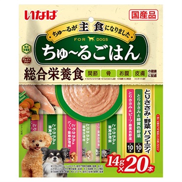 いなば ちゅ～るごはん とりささみ・野菜バラエティ 14g×20本 いなばペットフード