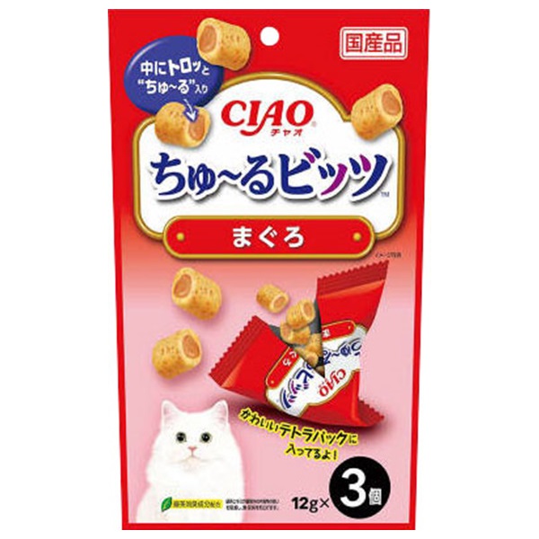CIAO ちゅ～る ビッツ まぐろ 12g×3袋 チャオ CIAO いなばペット