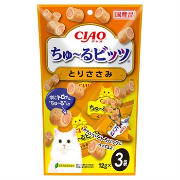 CIAO ちゅ～るビッツ とりささみ 12g×3袋 チャオ いなばペットフード