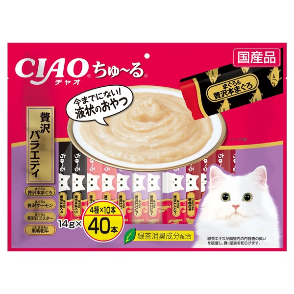 CIAO ちゅ～る 総合栄養食 まぐろ・かつおバラエティ 14g×40本 チャオ