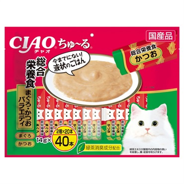 CIAO ちゅ～る 総合栄養食 まぐろ・かつおバラエティ 14g×40本 チャオ いなばペットフード
